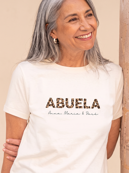 Camiseta Leopard Abuela Personalizada