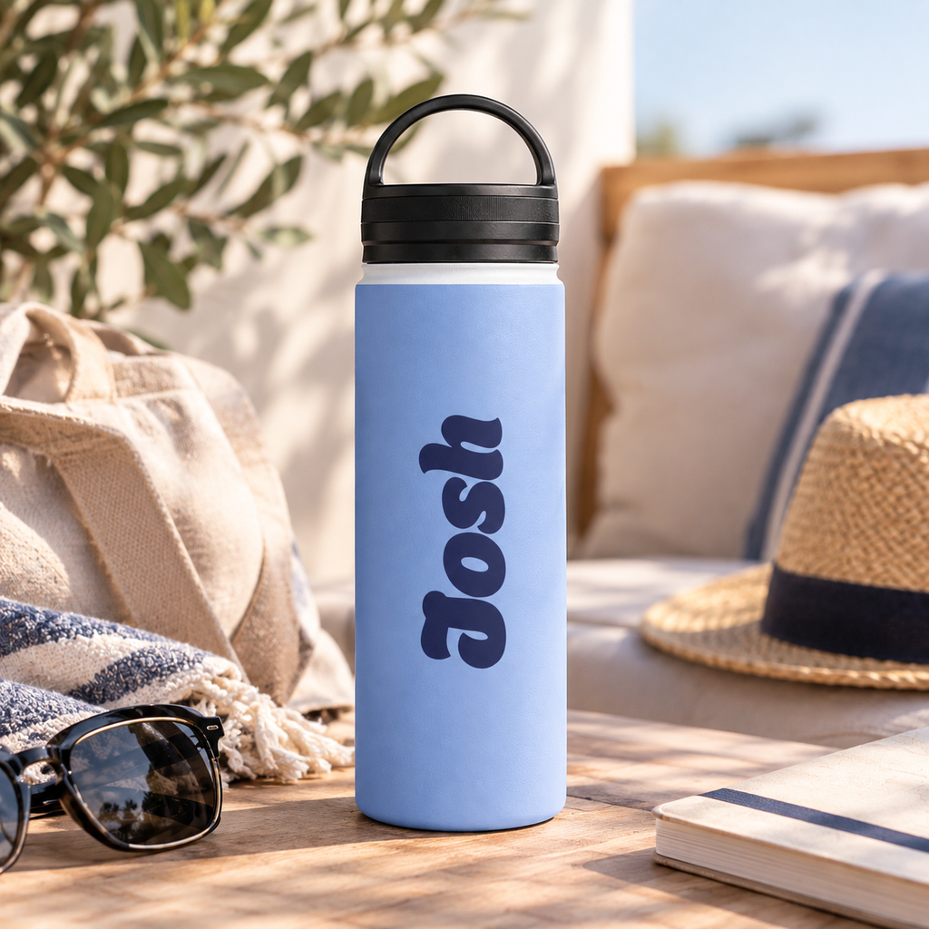 Botella de Agua Colorida con Nombre Personalizado