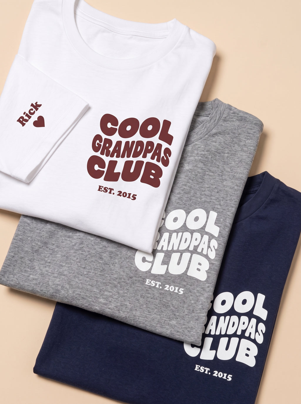 T-Shirt Cool Grandpas Club & Sleeve Names