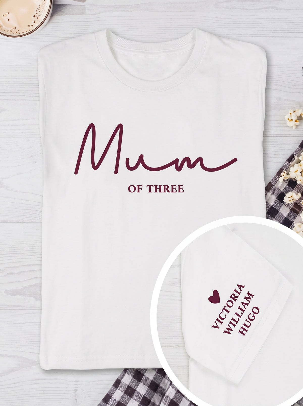 T-Shirt Mum of and personalized first names
