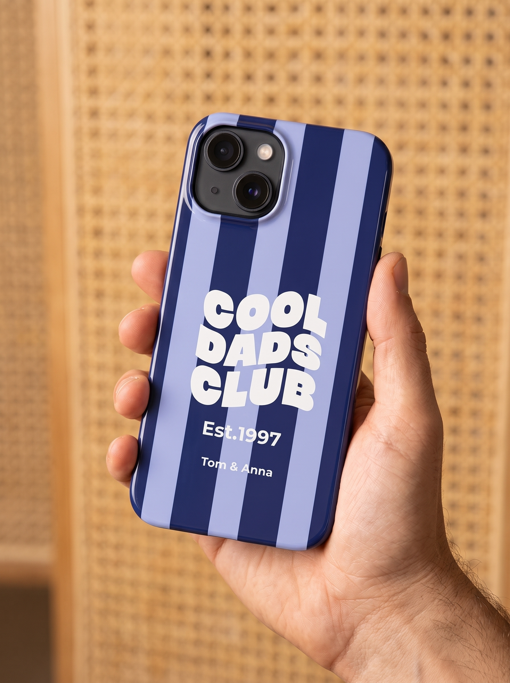 Funda para teléfono Papás Geniales Club y Nombres de los niños