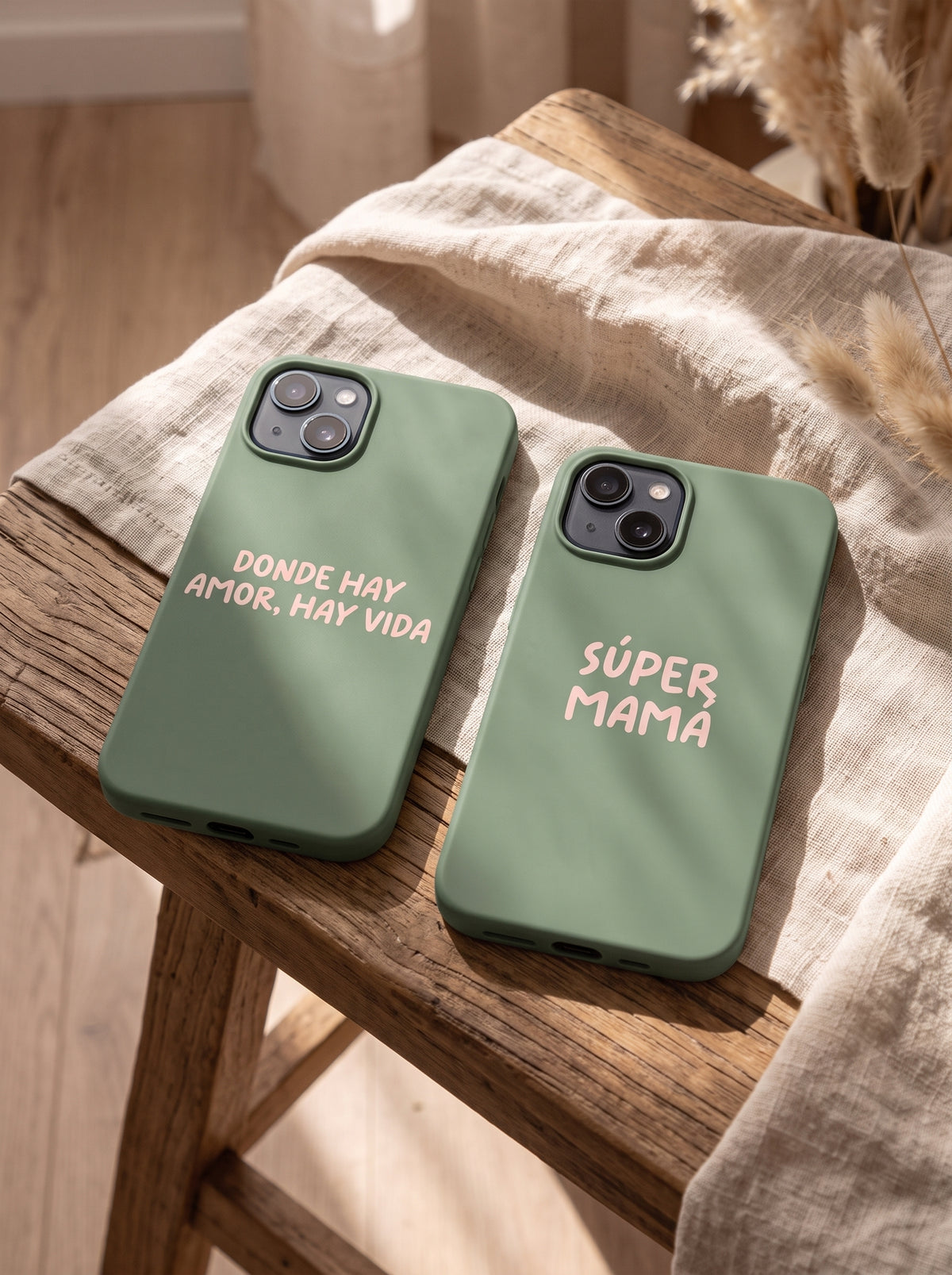 Green Phone Case with Custom Text
