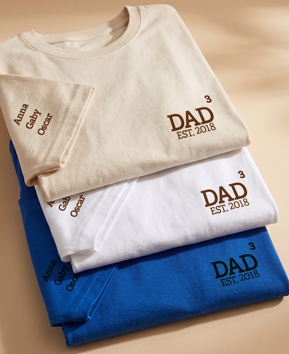 T-Shirt Dad exposant and names of childrens